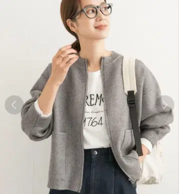 니트 ZIP 블루종 어반 리서치 도어스 그레이