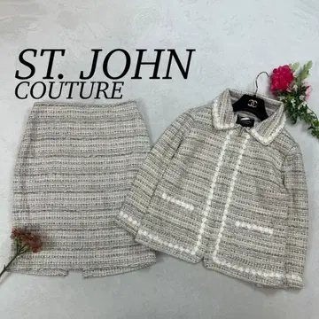 J868 새상품급 L 생 로랑 스커트 셋업 그레이 여성용