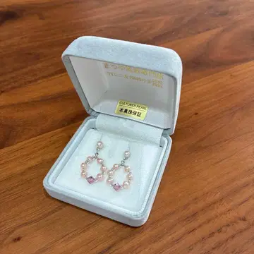 담수 진주 서클형 귀걸이