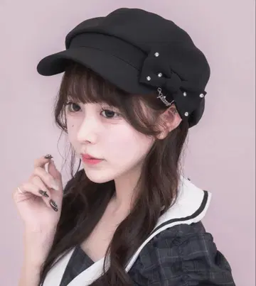 pium 비쥬 리본 헌팅 캡