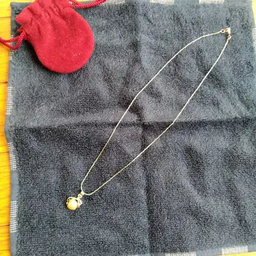 실버 목걸이 핑크 펄 장식