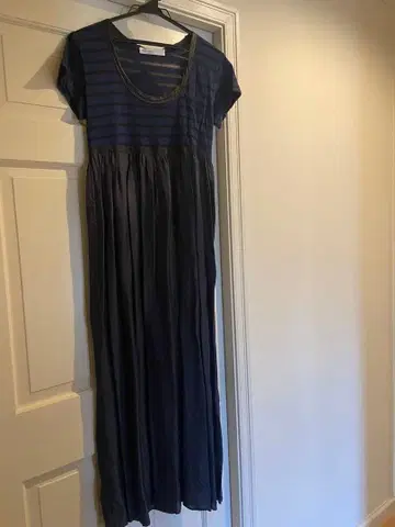 sacai luck 롱 원피스 티셔츠 반팔 보더