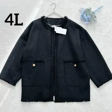 라비앙제 노카라 트위드 자켓 포멀 빅 사이즈 4L