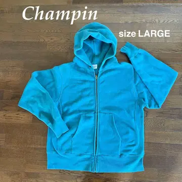 [ 파랑 택 ] 챔피온 풀 집업 후드티 리버스위브 라지