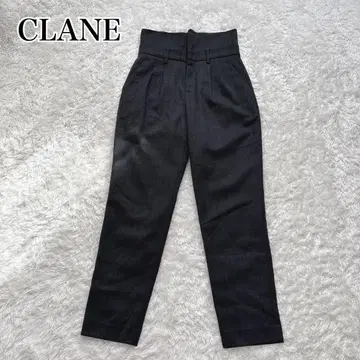 [ 새상품급 ] CLANE 하이웨스트 팬츠 레이어드 차콜 그레이