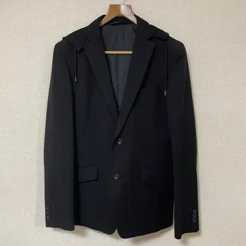 미사용 꼼사맨 COMME CA MEN 블랙 후드 부착 자켓 M 일본제