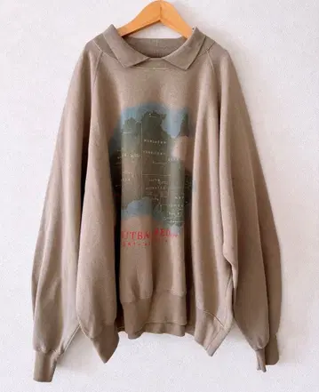 카라 부착 도안 맨투맨 트레이닝복 구제 의류