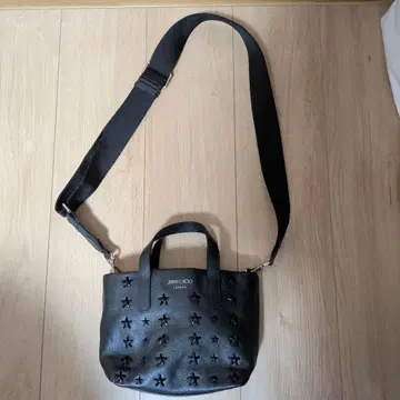 JIMMY CHOO 블랙 가죽 숄더백