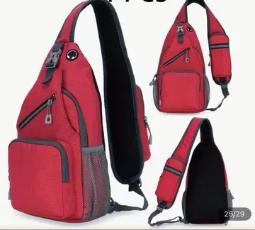 레드 바디백 다기능 스토리지