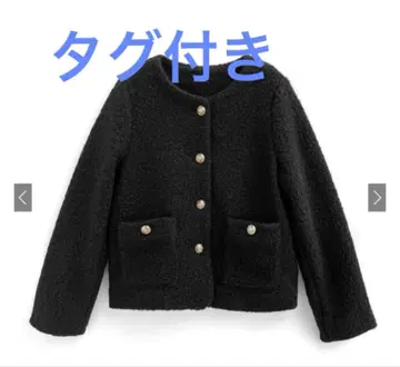 GRL 그레일 링 울 노카라 자켓[fo2041] 블랙