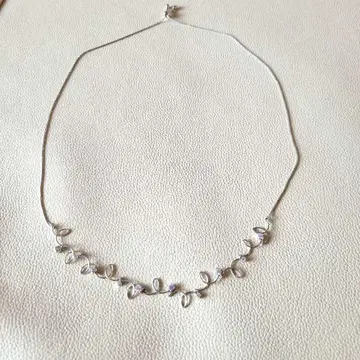 심플 엘레강트 목걸이 보라색 스톤