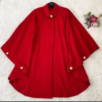 레드 판초 코트