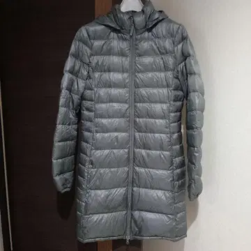 프리미엄 다운 울트라 라이트 그레이 롱 다운 자켓