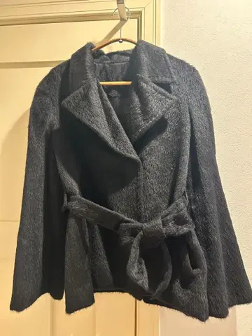 UNITED ARROWS 벨트 포함 알파카 혼방 숏코트