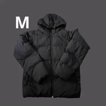 후드 부착 패딩 자켓 네이비