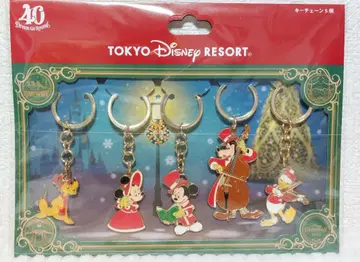 TDR 한정판 크리스마스 키체인 세트 미키 미니 플루토 도날드