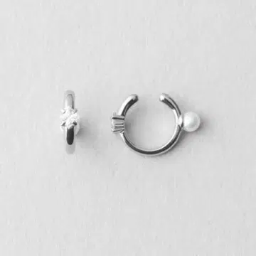 더블 페이스 귀찌 펄 x 지르코니아