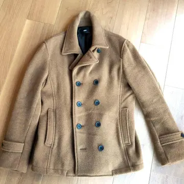 HARE 브라운 더블 브레스트 피코트 L