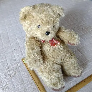 연한 브라운색 곰 봉제 인형 약 32cm,