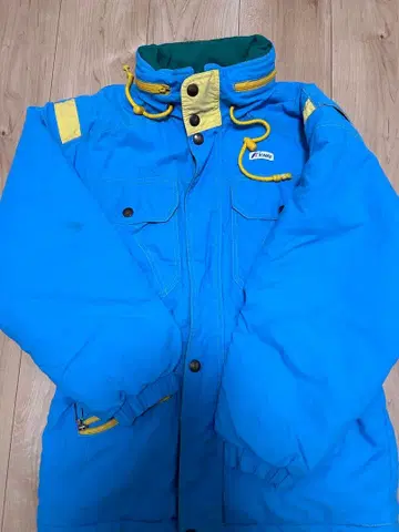 K-WAY 스키 팬 패딩 자켓 빈티지 블루 프랑스제