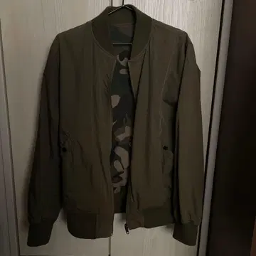 카모 패턴 봄버 자켓 올리브 그린