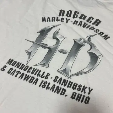 Harley-Davidson 화이트 롱 T