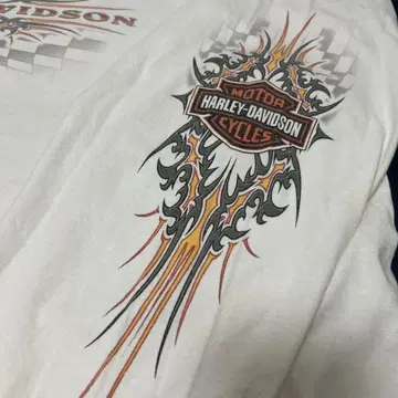 Harley-Davidson 화이트 롱 T