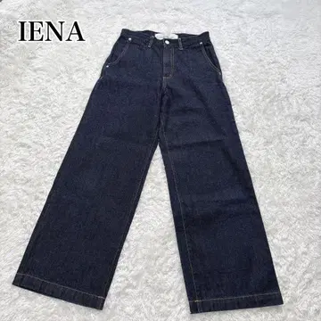IENA 소프트 배기 데님 팬츠 오카야마 데님 하이웨스트 38 네이비