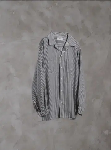 [ ADRER ] 돌먼 슬리브 오픈 카라 셔츠