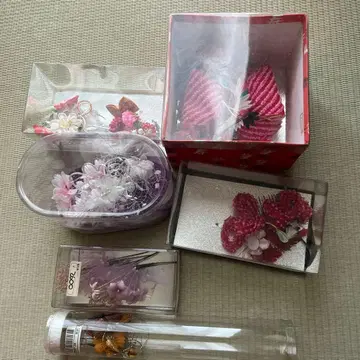 레트로 일본풍 헤어콤 머리 장식 세트