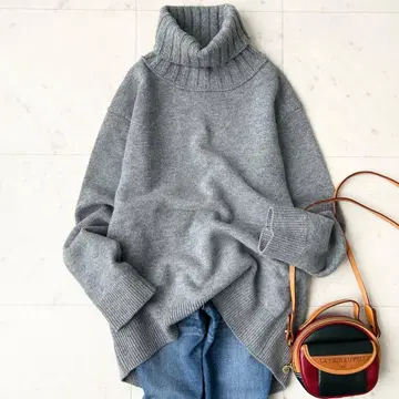 새상품급 뮤즈 드 두지엠 클래스 JADE 터틀넥 니트 그레이