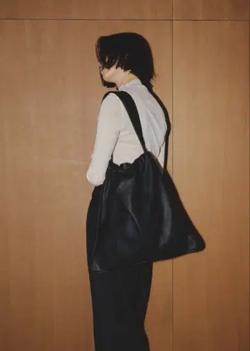 TODAYFUL 블랙 가죽 토트백