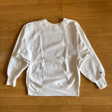 Champion 소매 눈 화이트 90s 리버스 위브 자수 택