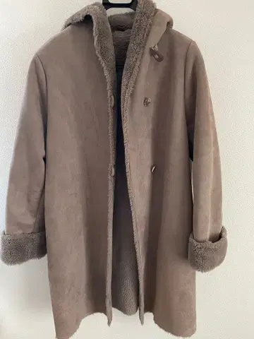 PREFERIR  페이크 무스탕 보아 안감 푸드코트 M