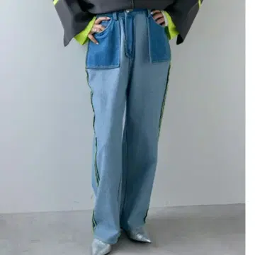 bohmal 보마르 리버서블 블루 데님 와이드 팬츠