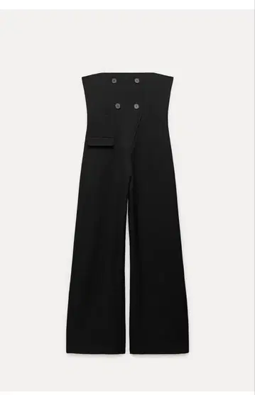 ZARA 블랙 스트랩리스 점프수트