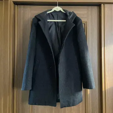 아틀리에 서브 다크 그레이 후드 부착 체스터 코트 일본제