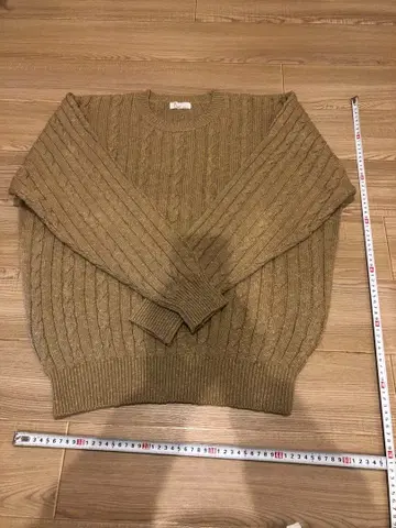 Papas 케이블 니트 스웨터 카키 베이지
