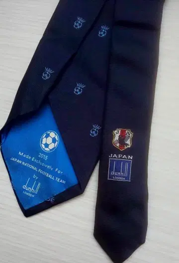 레어 2015 던힐 JFA 축구 일본 대표 이탈리아제 넥타이 실크