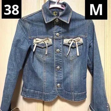 CLATHAS 클레이사스 데님 자켓 M 레이스 리본 G 자켓 M