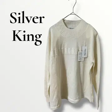 Silver King 실버 킹 어깨 패드 긴팔 니트 울 100%
