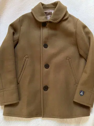 Orcival 멜톤 싱글 코트 짙은 베이지 사이즈 2