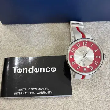 손목시계 화이트/레드 배터리 방전