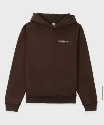 SPORTY & RICH 다크 브라운 후드티