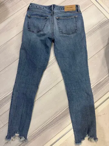 AZUL by MOUSSY 데미지 스키니 W27 밑단 프린지