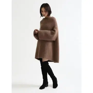 새상품급! FRAY I.D (프레이 아이디) 라쿤 루즈 원피스 (모카)