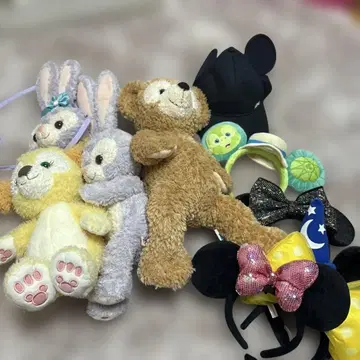 디즈니 캐릭터 머리띠 봉제 인형