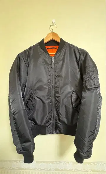 AVIREX 아비렉스 MA-1 XL 블랙/오렌지