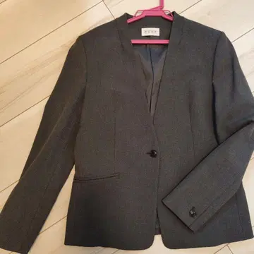 PLST 노카라 자켓 L 그레이 셋업