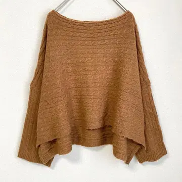 COMME CA ISM 보트넥 니트 퍼지 카멜 브라운